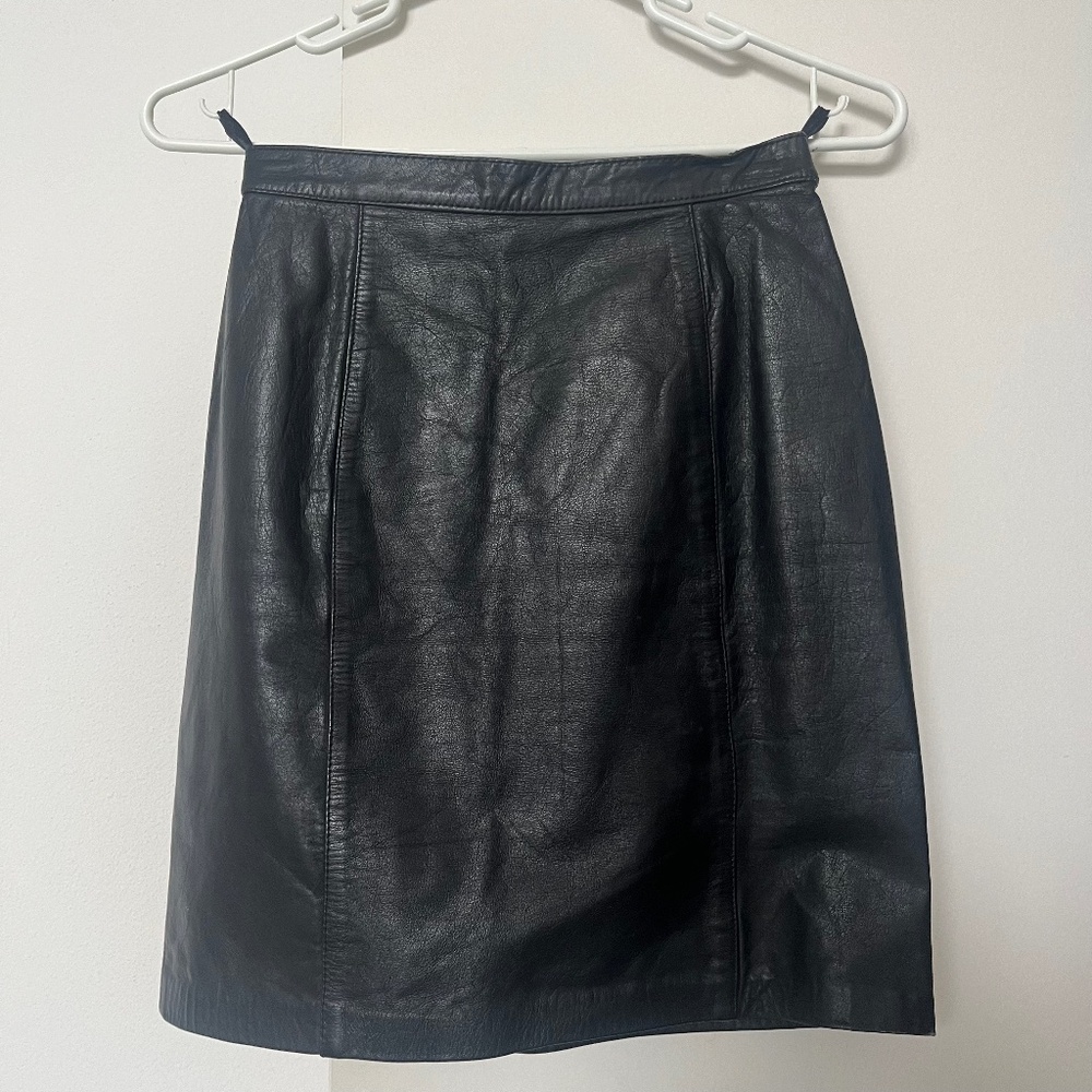 Black Leather Skirt